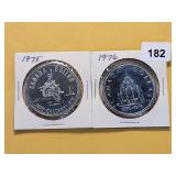Two Gem Proof Canada Silver Dollars