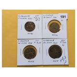 Four Lithuania Coins