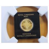 GOLD! NGC 2026 Canada 50 Cent Gold in MS69