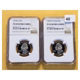 Two NGC Graded Washington Quarters in PF69 UC