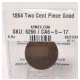 1864 Two Cent Piece