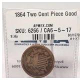 1864 Two Cent Piece
