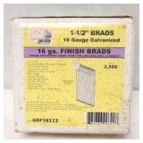 1 1/2' Finish Brads 16GA Galvanized