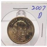 2007 D James Madison $1 Coin