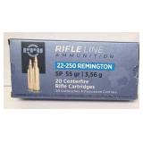 PPU Rifle Line 22-250 Rem Ammo