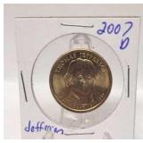 2007 D Thomas Jefferson $1 Coin