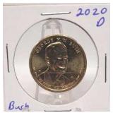 2020 D George HW Bush $1 Coin