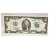 2017 A Jefferson $2 Bill