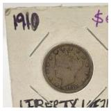 1910 Liberty 'V' Nickel
