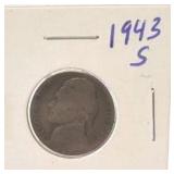 1943 S Jefferson Silver War Nickel
