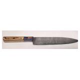 Hand Forged Damascus Steel Knife - 12.5' Long