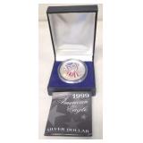 1999 Colored America Eagle Silver Dollar