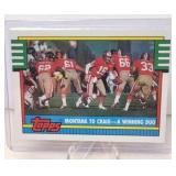 1990 Topps Montana to Craig - A Winning Duo