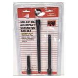 3 Pcs 3/8' Dr. Air Impact Extension Bar Set