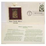 Winter Garden Flowers 22kt Gold Snowdrop Stamp