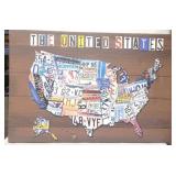 The US License Plate Map - 24' x 36'