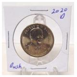 2020 D George H W Bush Dollar Coin