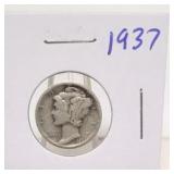 1937 Mercury Silver Dime