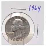 1964 Washington Silver Quarter