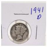 1941 D Mercury Silver Dime