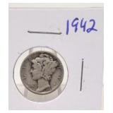 1942 Mercury Silver Dime