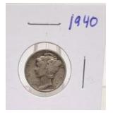 1940 Mercury Silver Dime