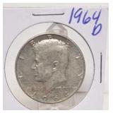 1964 D Kennedy Silver Half Dollar
