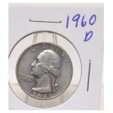 1960 D Washington Silver Quarter
