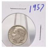 1957 Roosevelt Silver Dime