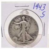 1943 S Walking Liberty Silver Half Dollar