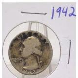 1942 Washington Silver Quarter