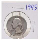 1945 Washington Silver Quarter