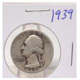 1939 Washington Silver Quarter