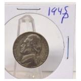 1945 P Jefferson Silver War Nickel