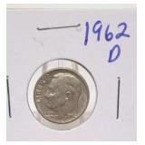 1962 D Roosevelt Silver Dime
