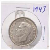 1943 Georgivs VI Australia Silver Florin
