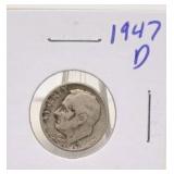 1947 D Roosevelt Silver Dime