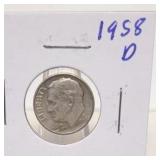 1958 D Roosevelt Silver Dime