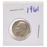 1961 Roosevelt Silver Dime