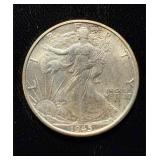 1945-D Walking Liberty UNC