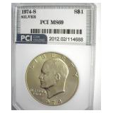 1974-S Silver Ike MS69 LISTS $11500