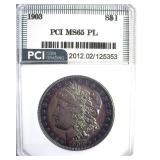 1903 Morgan MS65 PL LISTS $2250