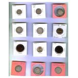 1848-1945 1C-25C Some Silver 12 Pc Lot