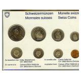 1975 1 Rappen-5 Franc BU Coin Set Switzerland