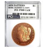 1879 Pattern Dollar PCI PR69CAM Mor/Barber Cu Copy