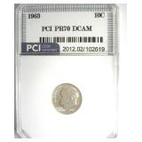 1963 Dime PR70 DCAM LISTS $200 IN 69 DC