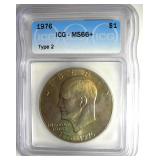 1976 T2 Ike ICG MS66+ LISTS $1100