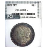 1878 7TF Morgan MS65+ LISTS $2000