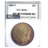 1885-O Morgan PCI MS65+ Golden Purple