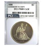 1836 Dollar PCI PR69 CAM Gobrecht Ni Copy